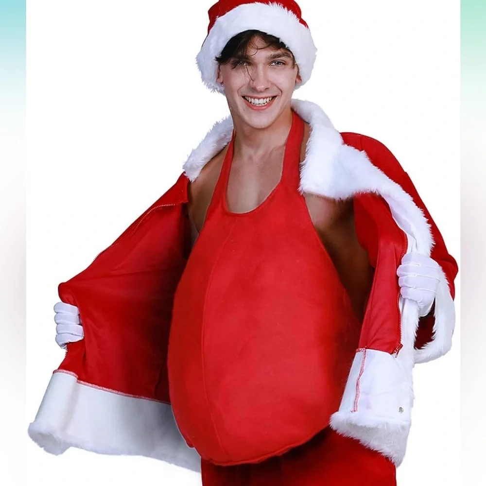 EraSpooky Santa Claus Belly Accessory Fake Padded Belly Halloween Christmas Fun - Picture 1 of 11